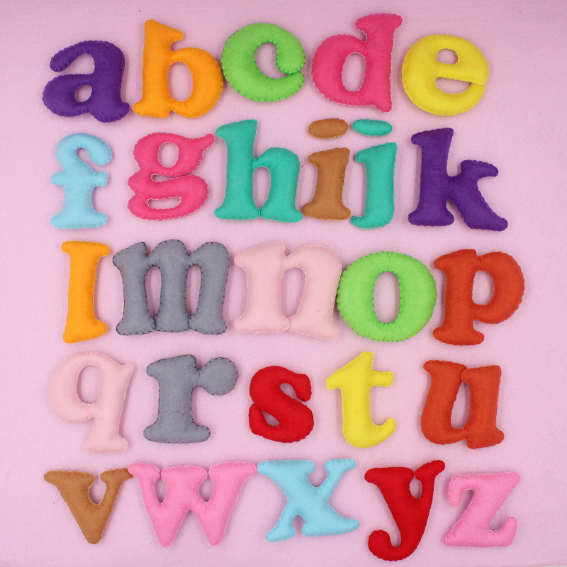 Diffuse non-woven handmade fabric DIY free cutting English uppercase and lowercase letters each set of material package