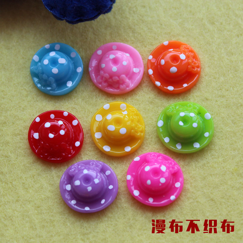 Ultra Cute Cartoon Resin Hat Phone Decoration Accessories Mobile Phone Protection Shell Diy Patch Drilling Material