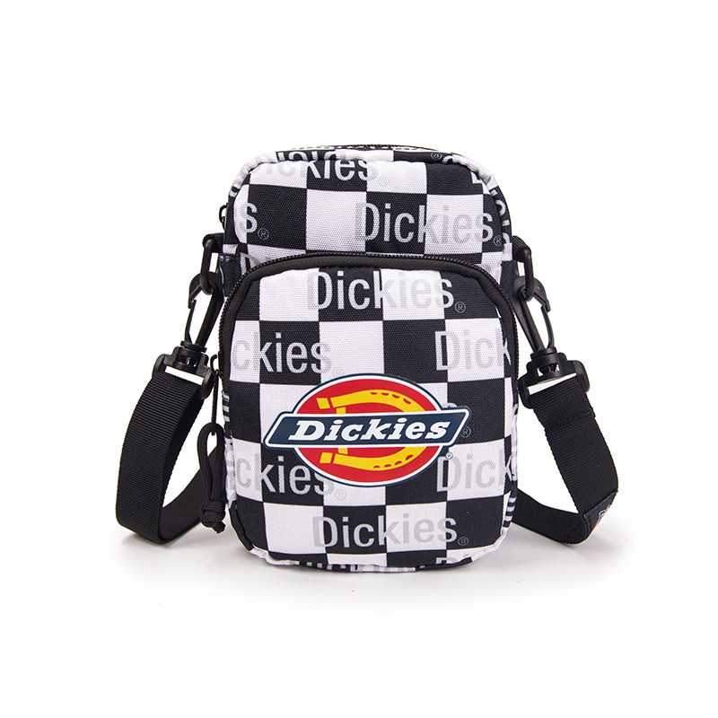 Postman checkerboard plaid single shoulder bag Dickies