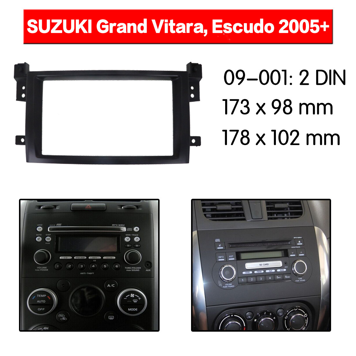 Suzuki New Vetla Frame Car Navigation DVDCD Universal Machine Sound Retrofit Panel