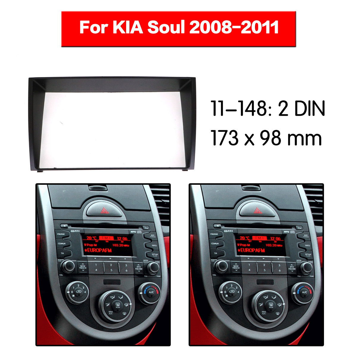 2010KIA Seoul Sound navigation GPS DVD CD Universal machine modified face frame retrofit panel bracket