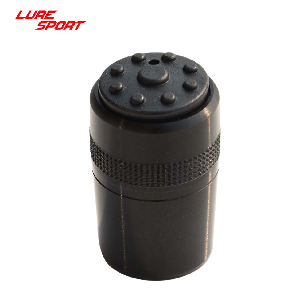 Lure rod sea rod black aluminum alloy rear blocking black rubber fishing rod tail blocking aluminum tail piece fishing rod DIY modification accessories