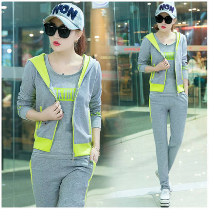 春夏季女士休闲运动服卫衣套装女夏春秋2018