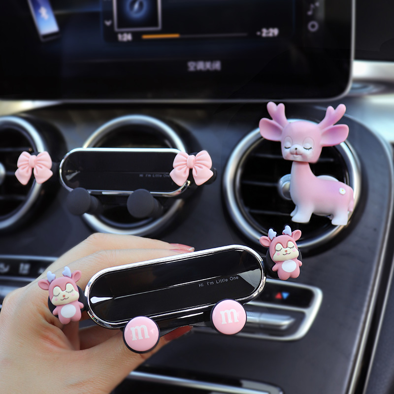 Vehicle mobile phone frame 2021 new fixed frame in-car car navigation car bracket car decorative supplies big full woman