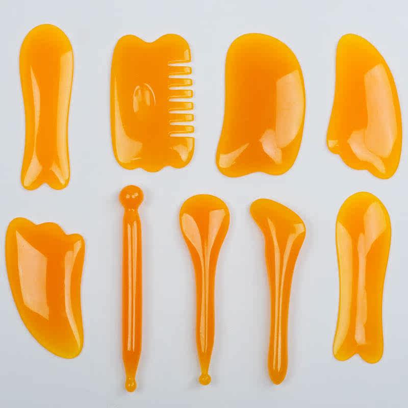 Scraping board set massage stick to dredge meridian points face sand board tendon stick horn massage board face