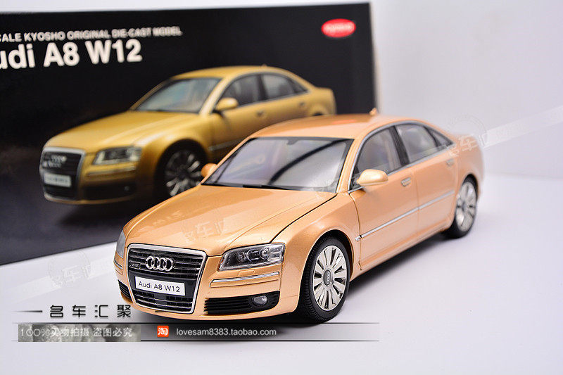 Jingshang 1:18 Audi A8 W12 AUDI A8 W12 6 0 golden car model