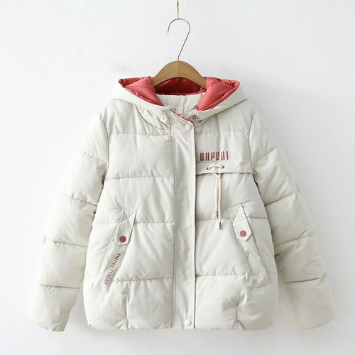 Пуховик для школьников с капюшоном, куртка с пухом, подходит для подростков