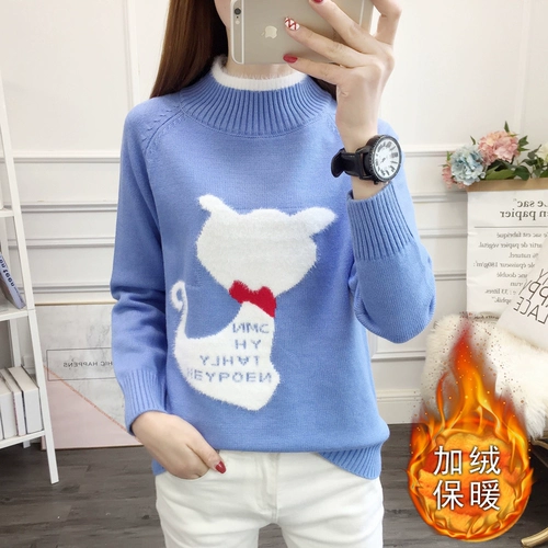 Утепленный демисезонный осенний трикотажный свитер для школьников, высокий воротник, 12-15 лет, подходит для подростков