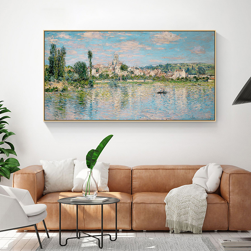 Monet Hanging Painting Sofa Background Wall Painting Bedroom Landscape Oil Painting Famous Painting Water Lilies Sunrise Living Room Van Gogh Decorative Painting Monet Hanging Painting Sofa Background Wall Painting Bedroom Landscape Oil Painting Famous Painting Water Lilies Sunrise Living Room Van Gogh Decorative Painting