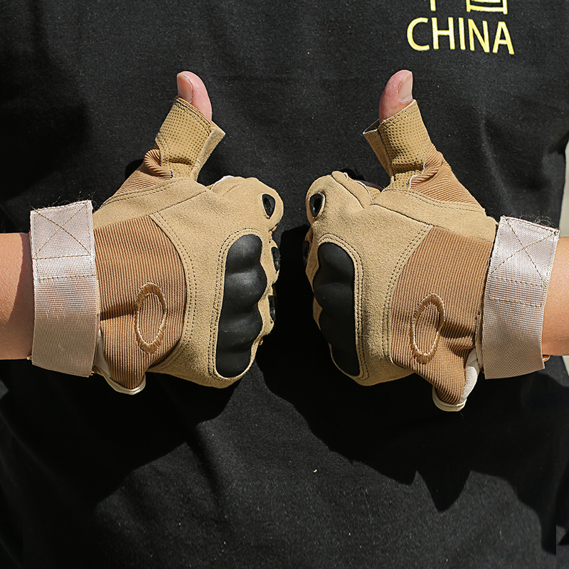 New Outdoor Mountaineering Semi-Finger Gloves Men and Women's Military Fans Ride Anti-Slide Tactical Gloves