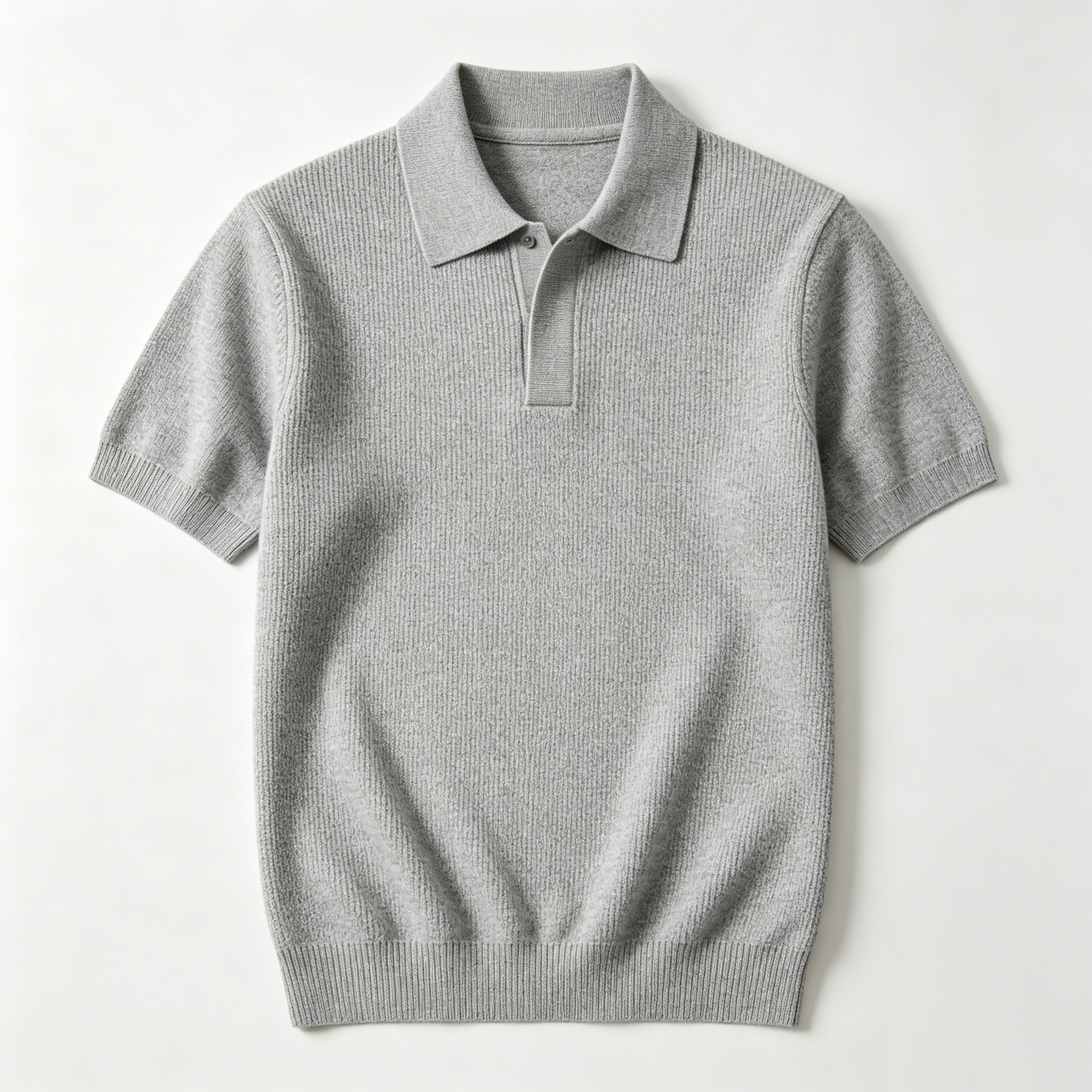 Men's   neat   knitted   short   sleeved   shirt Men's style Net edition knitting Short sleeve C