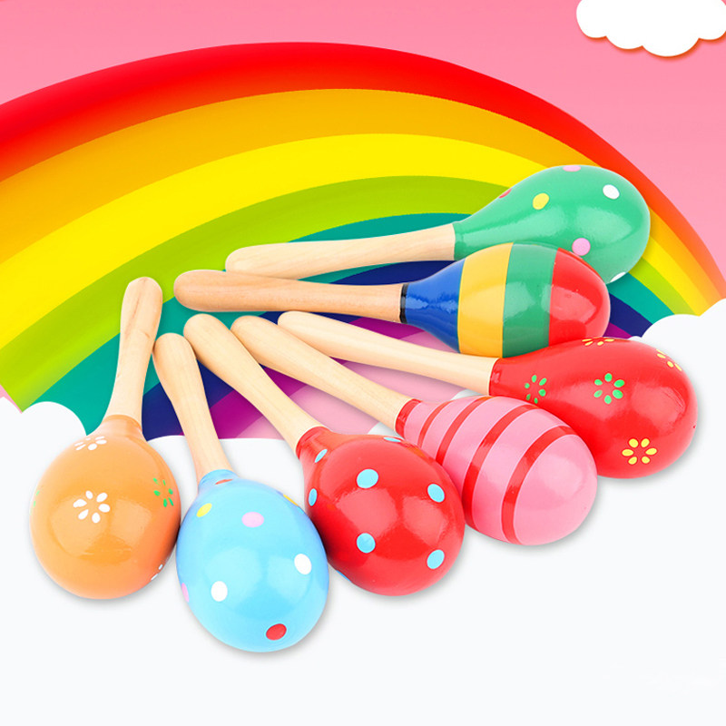 Newborn baby wooden sledgehammer baby teaches early on puzzle percussion instrument children hand rattle and gripping audio-visual toys