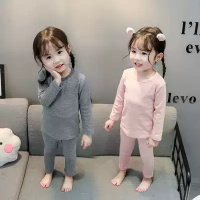 Baby girl hot clothes cotton sweater children Girls children autumn clothes sanitary pants thick cotton warm pajamas set