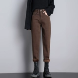 Цветные джинсы, осенние штаны, 2025 года, свободный прямой крой, высокая талия