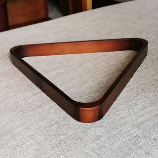 台球实木摆球架中式黑八三角框摆球架框桌球三脚架英式美式摆球框