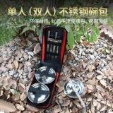 Дорожная портативная посуда для школьников из нержавеющей стали, палочки для еды, ложка, комплект для взрослых, 3 шт, 6 шт