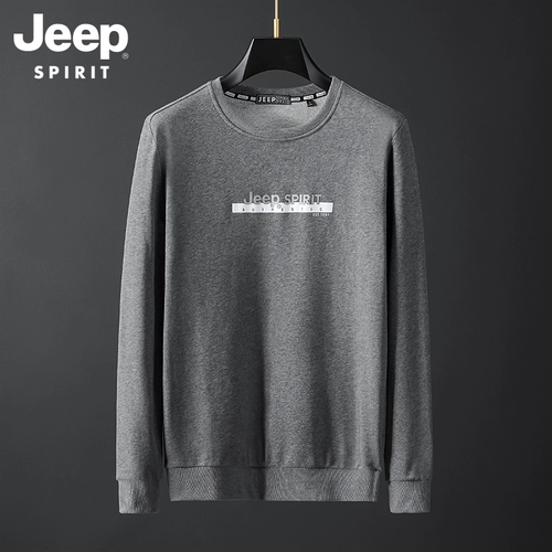Джип, демисезонная осенняя толстовка, приятный телу осенний лонгслив, футболка, круглый воротник, оверсайз