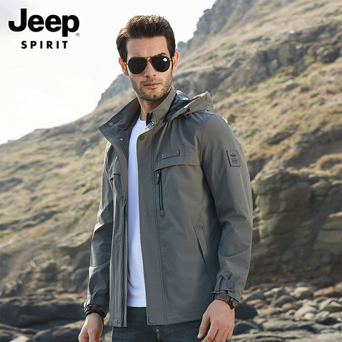 Джип, демисезонная утепленный лонгслив, мужская утепленная дорожная спортивная куртка с капюшоном для отдыха