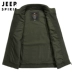 Xe jeep mùa xuân và mùa thu mới vest nam cotton giản dị ngoài trời vest nam thanh niên vest vest vai áo cỡ lớn - Áo vest cotton áo lông cừu Áo vest cotton
