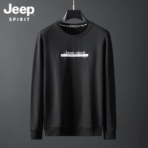 Джип, демисезонная осенняя толстовка, приятный телу осенний лонгслив, футболка, круглый воротник, оверсайз
