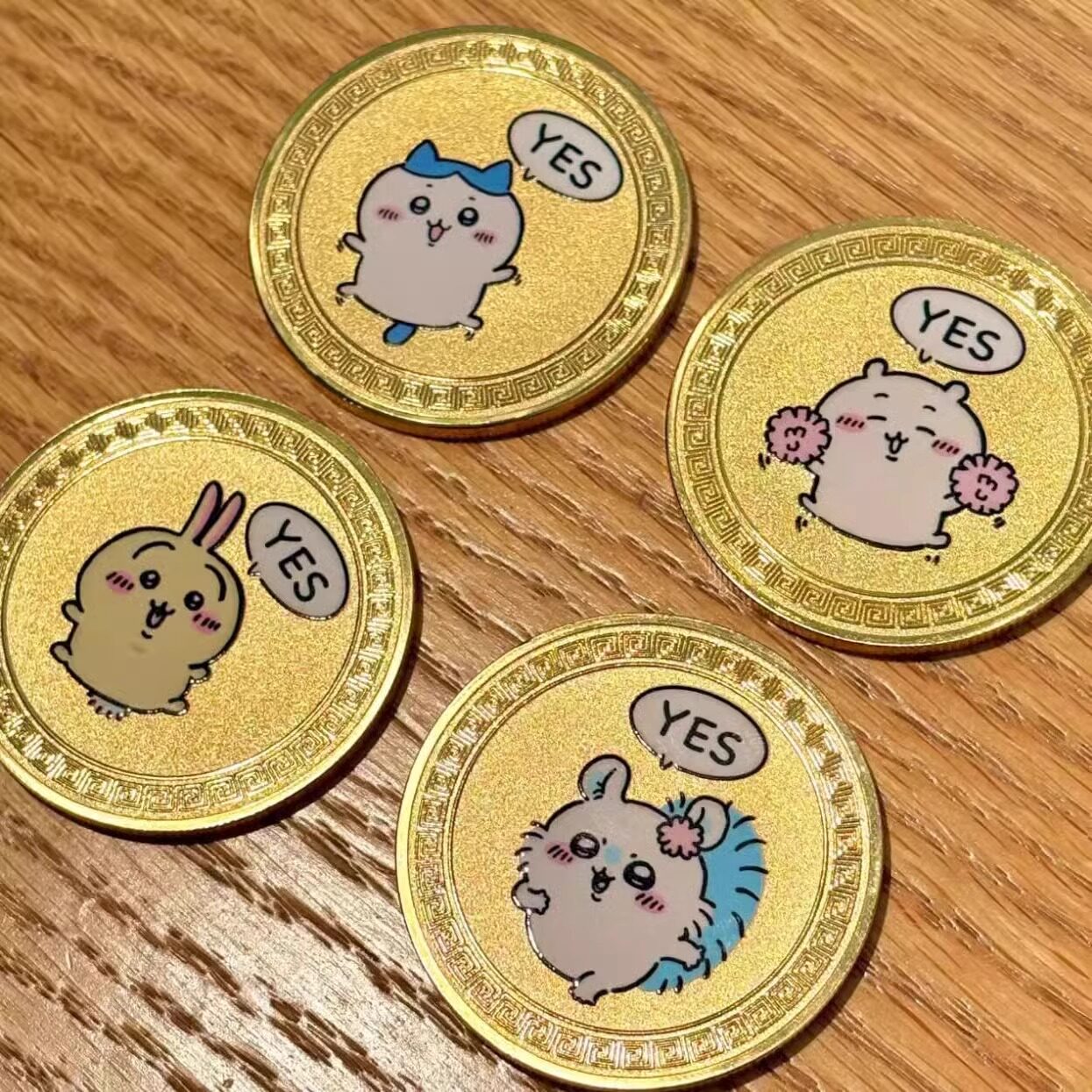 chiikawa吉伊卡哇可爱决策币幸运币高颜值乌萨奇小八飞鼠逆袭硬币评价- 淘宝网