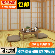 Custom Japanese tatami coconut palm mat hotel Daily material shop with floating window cushion folding cushion