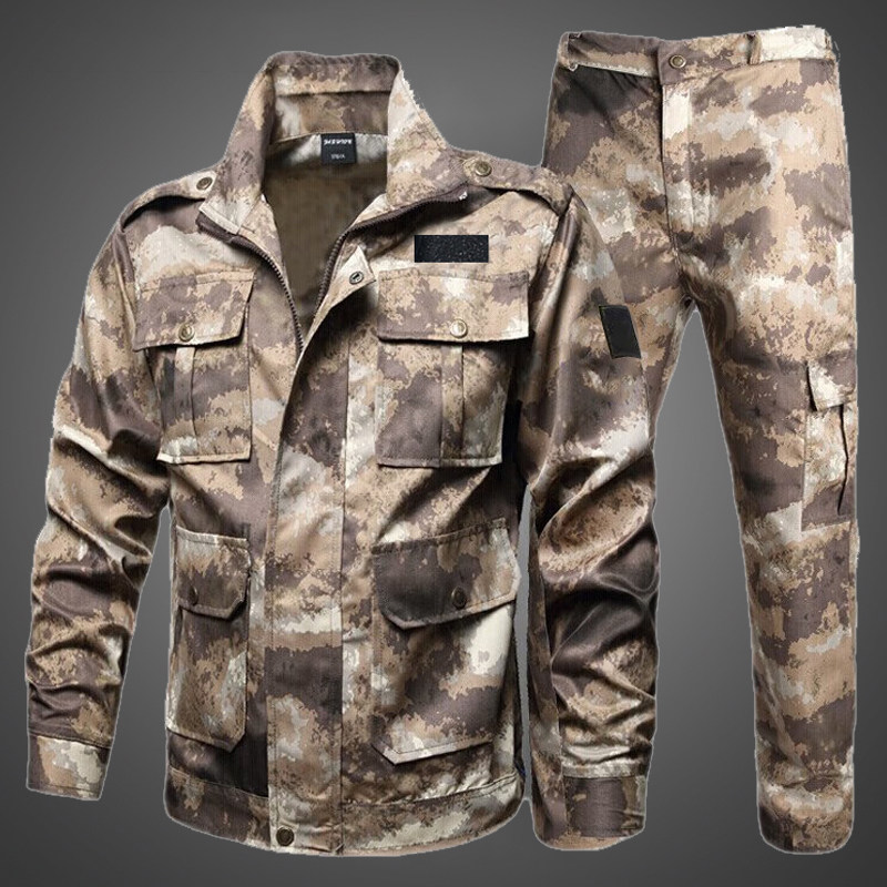 Camouflak suit Men's ruins New resistant and abrasion-resistant, breathable Laubao workwear New college student military training women-Taobao