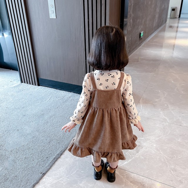 Girls dress spring and autumn 2023 new Korean version of children's foreign style baby suit spring dress princess skirt spring