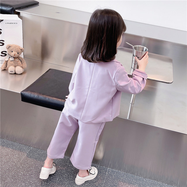 Girls spring and autumn suit suit 2023 new foreign style fashionable girl suit spring baby casual spring Korean version