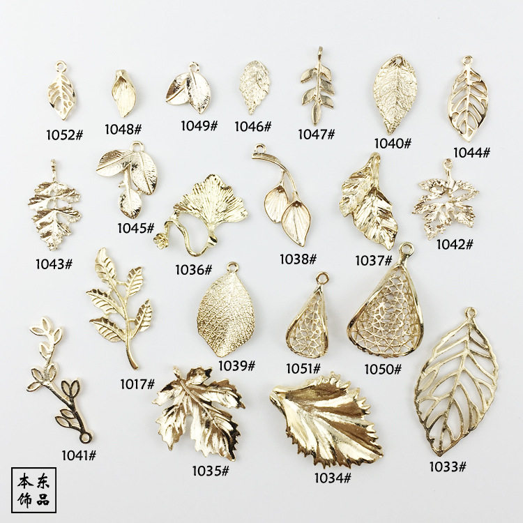 Korean Version Bridal Headwear Diy Leaves Alloy Accessories Handmade Hair Accessories Kits Bag Earrings Accessories-Taobao