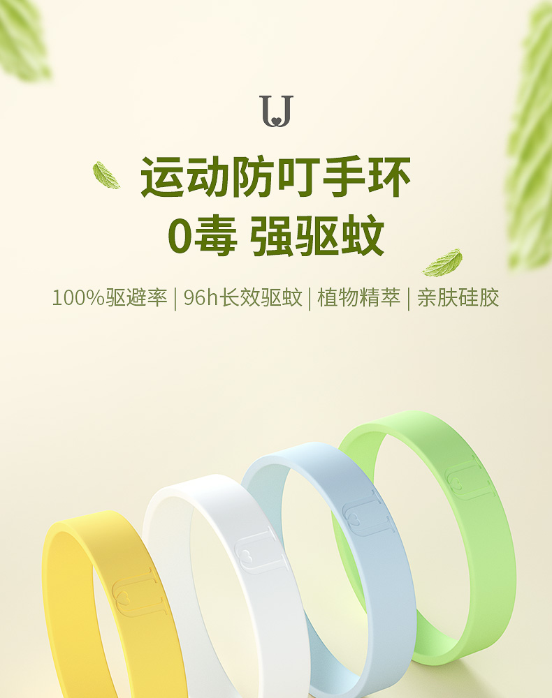 小米生态链 佐敦朱迪 运动驱蚊手环 4条 图2