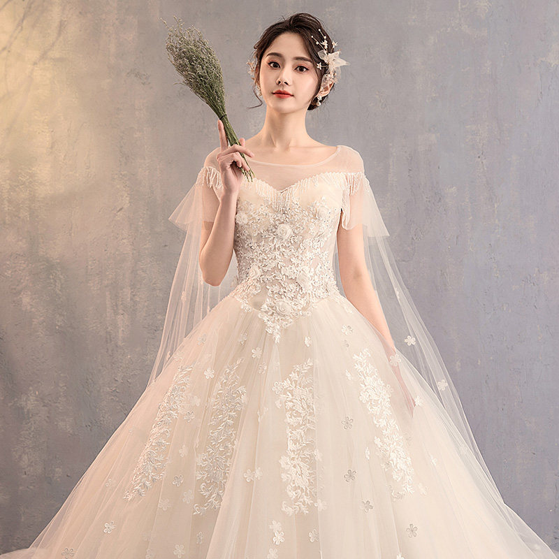 French light wedding dress 2022 new bride graceful small person forest simple immortal Qidi princess style women