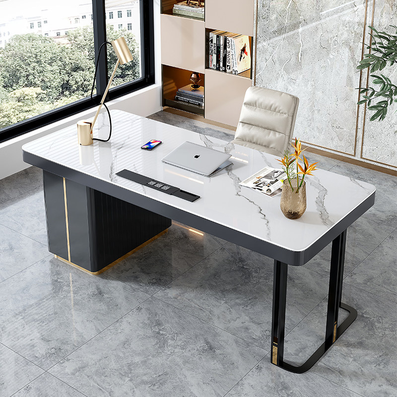 Rock Board Desk Light Extravagant Modern Minimalist Desk Bedroom Bookroom High-end Design Sensation Computer Home Office Desk