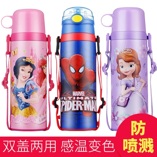 Дисней, детский стакан, трубочка для школьников, портативный чайник для детского сада со стаканом, защита при падении