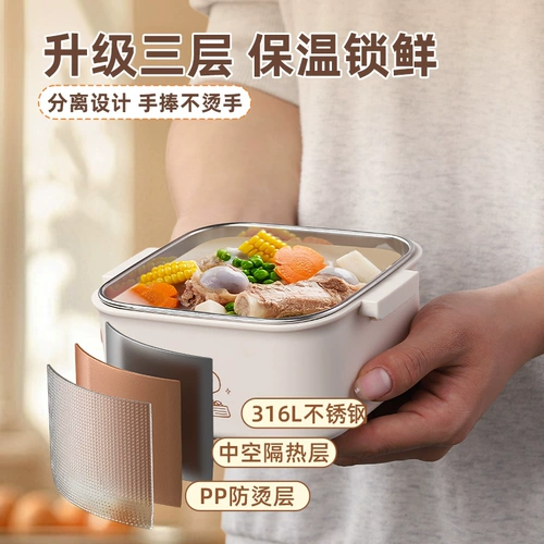 Изолированный ланч-бокс Snoopy, ланч-бокс для микроволновой печи для офисных работников, портативный ланч-бокс из нержавеющей стали для студентов