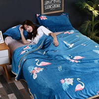 Coral tấm lông cừu chăn dày mùa đông giải trí nap chăn mền luật Levin tờ cashmere flannel và chăn cashmere - Ném / Chăn chăn lông cừu 2 mặt