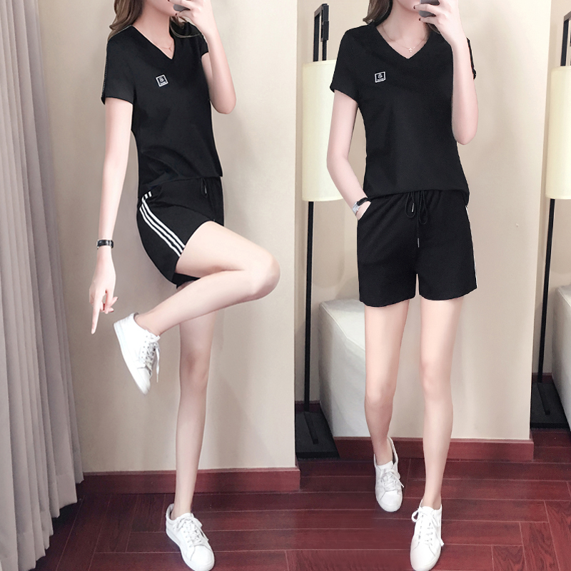 Casual Suit Women's Summer Fashion Loose Shorts Running Suit 2022 New Short Sleeve Thin sports clothes Two sets