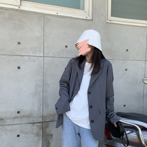 SIXI SIXI home homemade spring blazer female Korean version loose casual drop feeling retro chic small suit