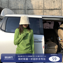 SIXI SIXI home made 19 autumn and winter pile collar knitwear women long sleeve slim high neck base shirt