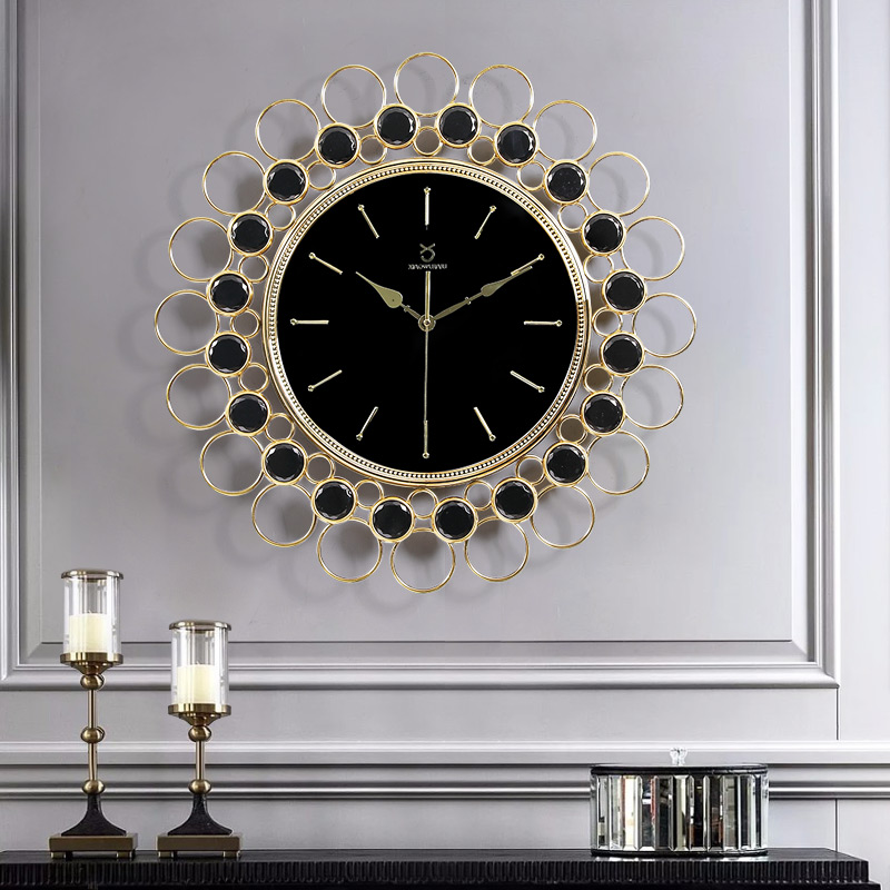 Nordic Light Extravaganza Creative Hanging Bell Metal Extravagant Dining Room Clock Home Living Room Clock Decoration Hanging Watch American Trend Watches