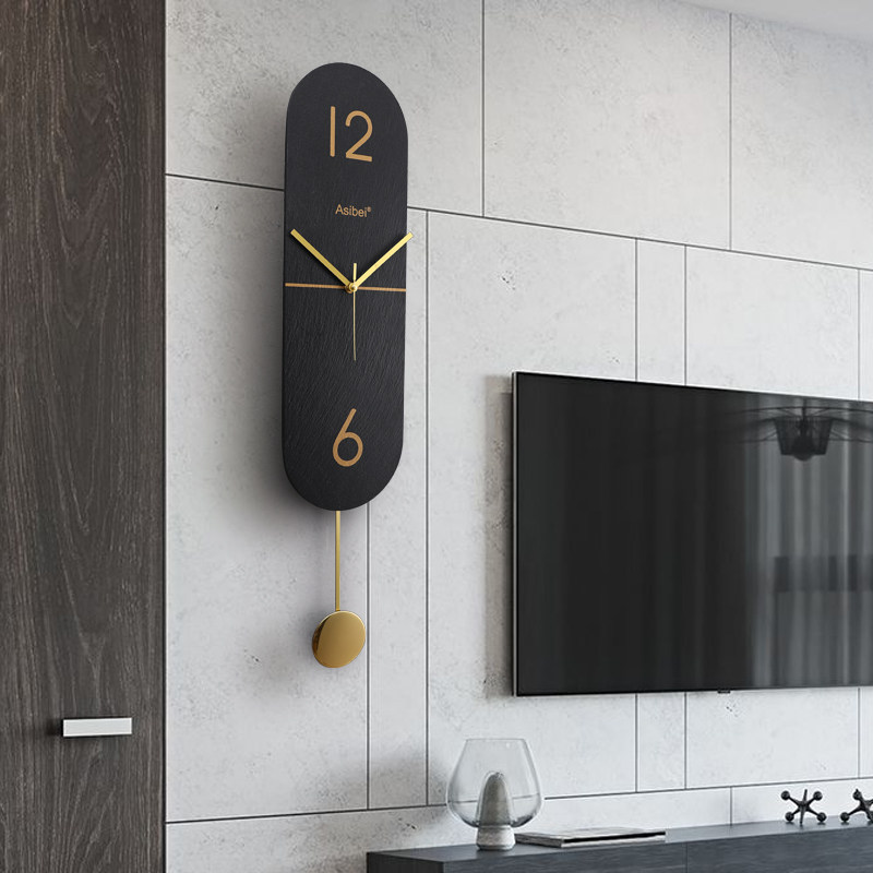 Nordic light luxury wall clock clock living room home clock creative fashion wall watch hanging on the wall modern minimalist without punching
