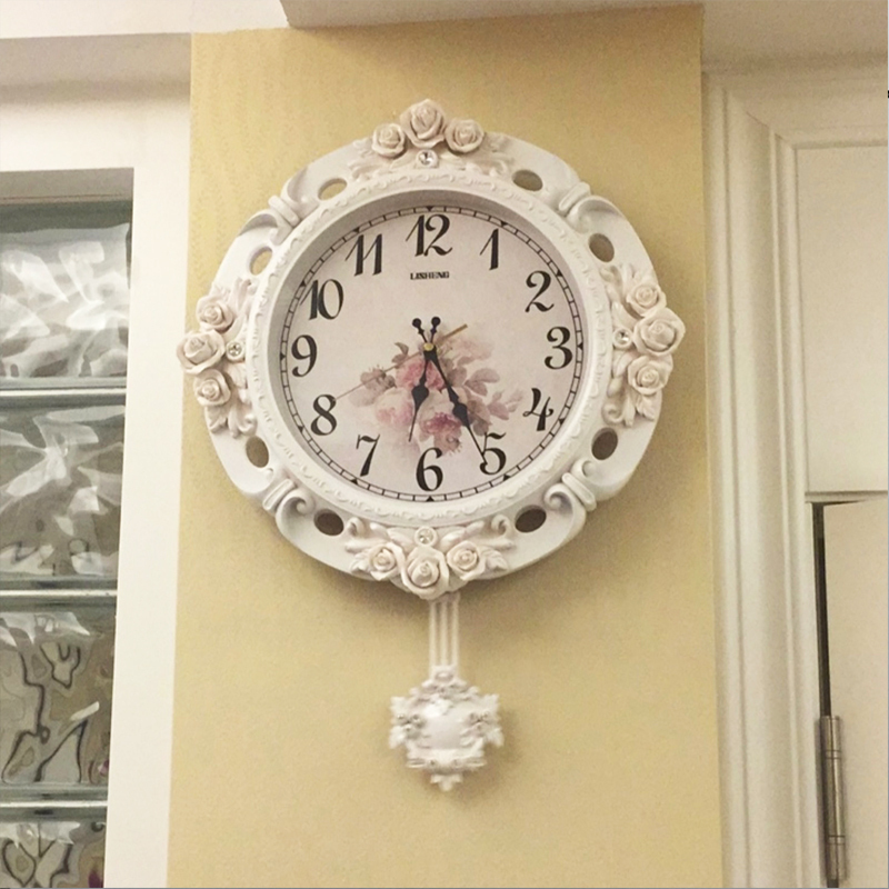 Fields Garden Swing Watch & Watch Etern-style Hung Clock Living Room Luxury Vintage Hanging Watch Atmospheric Personality Home Creative Fashion Clock