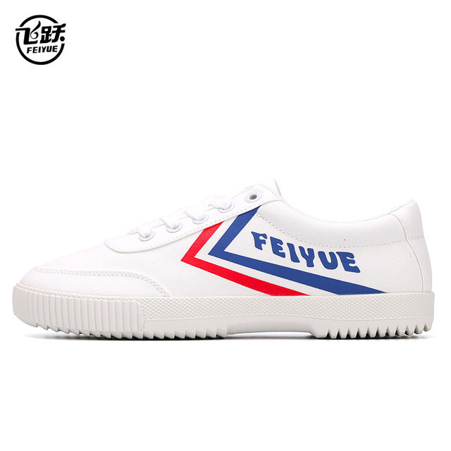 Feiyue feiyue ພາກຮຽນ spring ສີຂາວເກີບແມ່ຍິງຄູ່ຜົວເມຍເກີບພາສາຝຣັ່ງນັກສຶກສາ sneakers ເກີບຜູ້ຊາຍບາດເຈັບແລະຮ່ວມກັນເກີບ canvas
