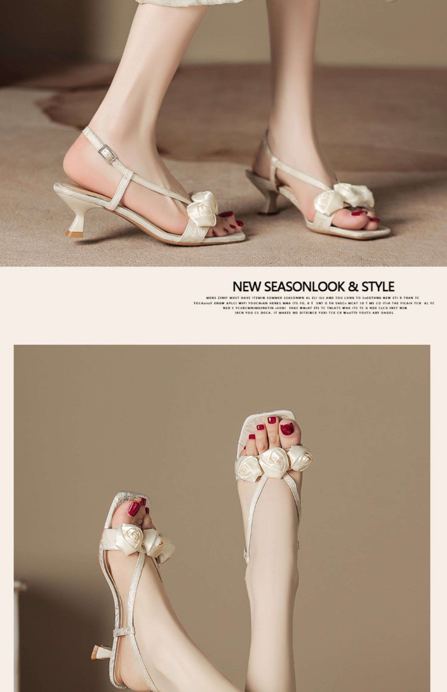 C9335 1380K GIÀY DÉP SANDAL NỮ RUOREAG GÓT NHỌN MÙA HÈ HỌA TIẾT HOA GIÀY DÉP NỮ G04 SẢN PHẨM MỚI