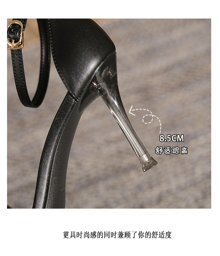 C9383 1380K GIÀY CAO GÓT NỮ RUOREAG GÓT NHỌN MÙA HÈ TRONG SUỐT GIÀY DÉP NỮ G04 SẢN PHẨM MỚI