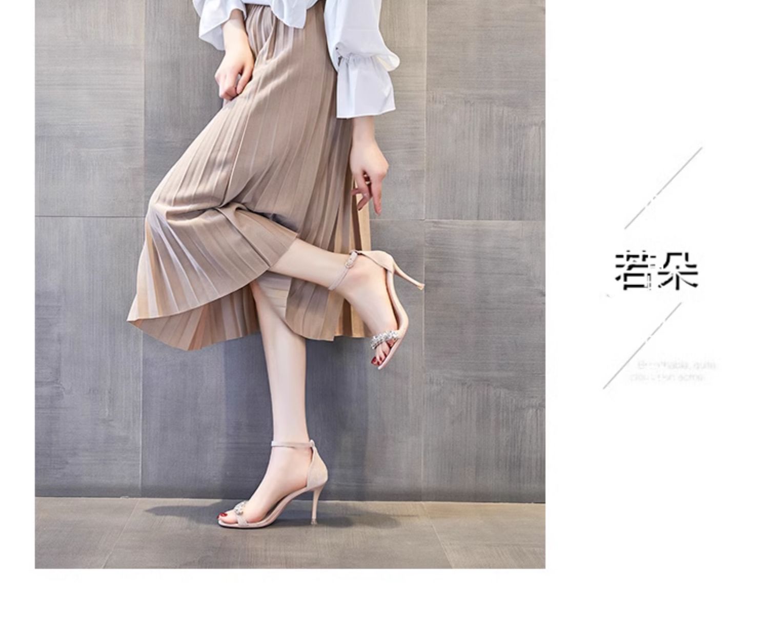 C9253 1380K GIÀY CAO GÓT NỮ RUOREAG GẮN ĐÁ GÓT NHỌN MÙA HÈ QUAI HẬU GIÀY DÉP NỮ G04 SẢN PHẨM MỚI