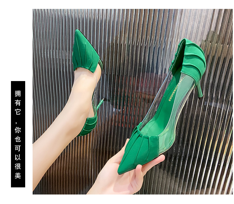 C9261 1620K GIÀY CAO GÓT NỮ RUOREAG GÓT NHỌN TRONG SUỐT GIÀY DÉP NỮ G05 SẢN PHẨM MỚI