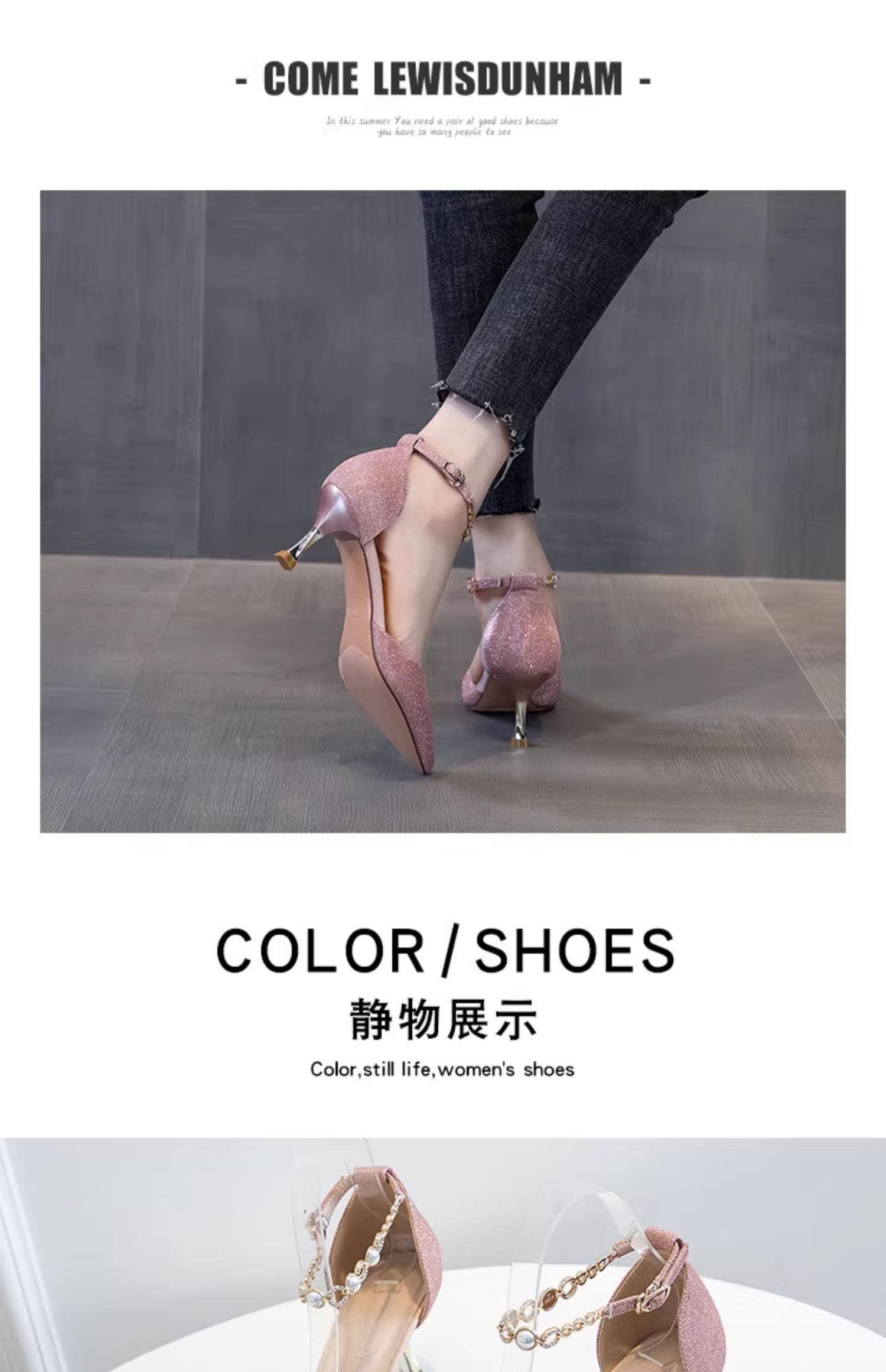 C9259 1380K GIÀY CAO GÓT NỮ RUOREAG SEXY GẮN ĐÁ GÓT NHỌN MÙA HÈ GIÀY DÉP NỮ G04 SẢN PHẨM MỚI