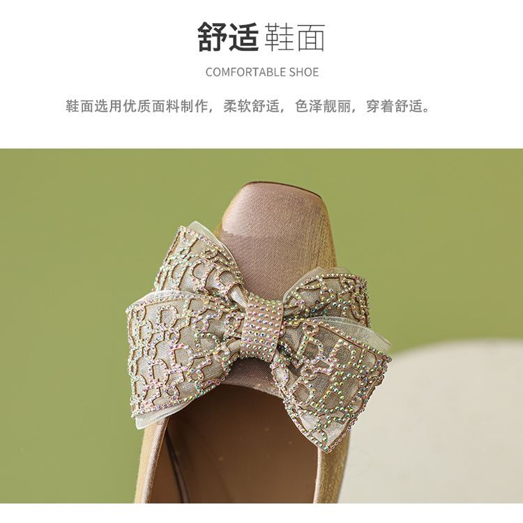 C9616 1380K GIÀY CAO GÓT NỮ RUOREAG GÓT VUÔNG DÙNG TRONG LỄ CƯỚI GIÀY DÉP NỮ G04 SẢN PHẨM MỚI