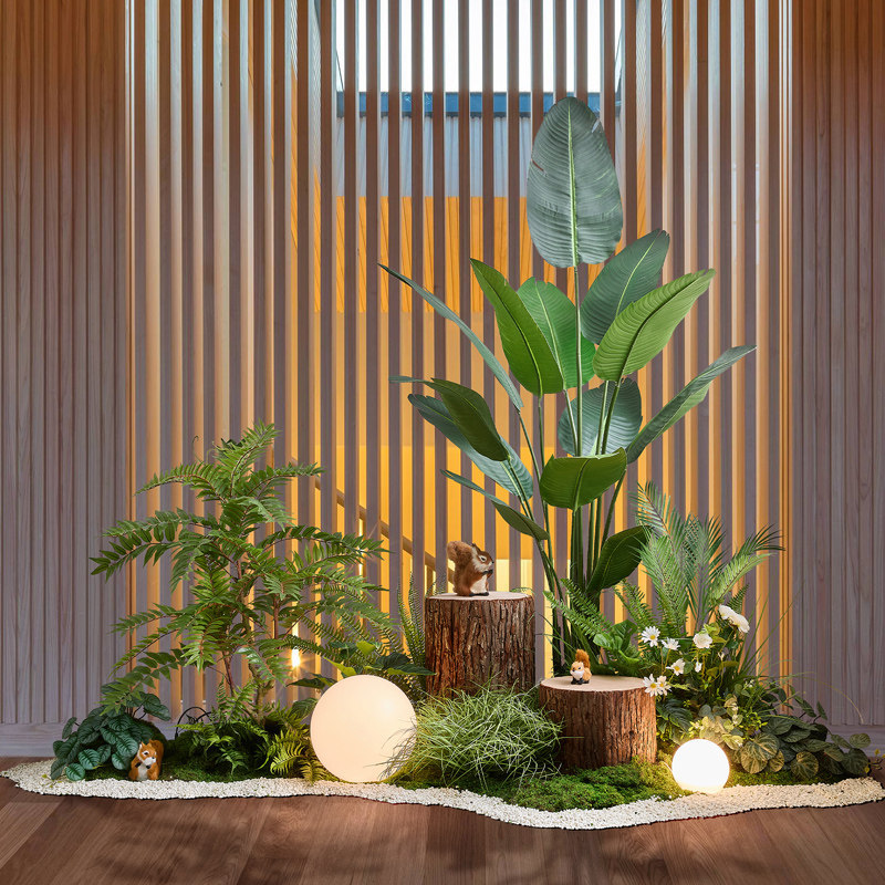 Indoor Artificial Green Plant Decoration and Landscaping, Camping Style, Large-Scale Artificial Plant Potted Landscape Ornaments for Shopping Malls and Hotels Indoor Artificial Green Plant Decoration and Landscaping, Camping Style, Large-Scale Artificial Plant Potted Landscape Ornaments for Shopping Malls and Hotels